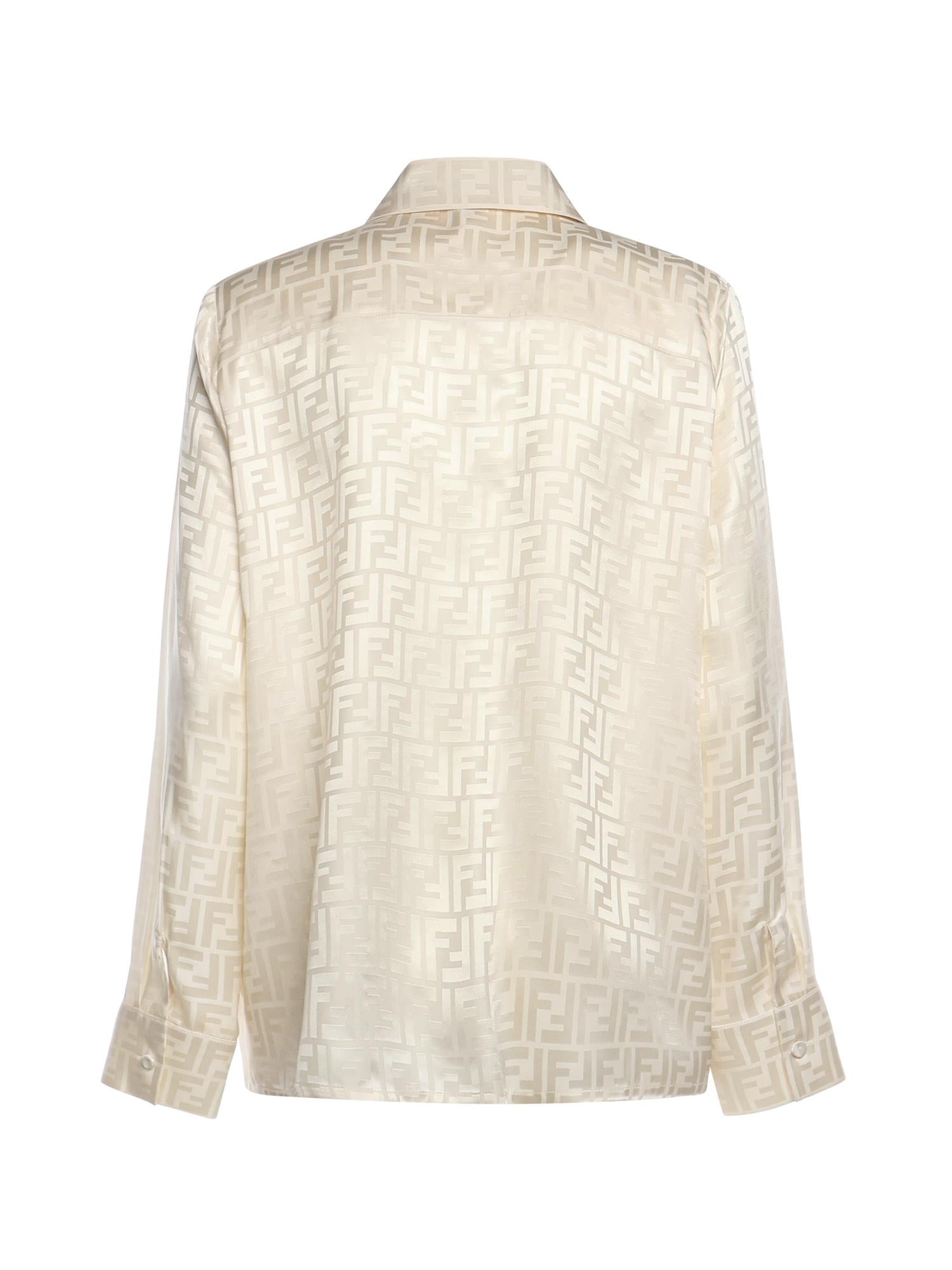Camicia in seta FF jacquard FS8140 AJ0ZF1M2A FENDI 