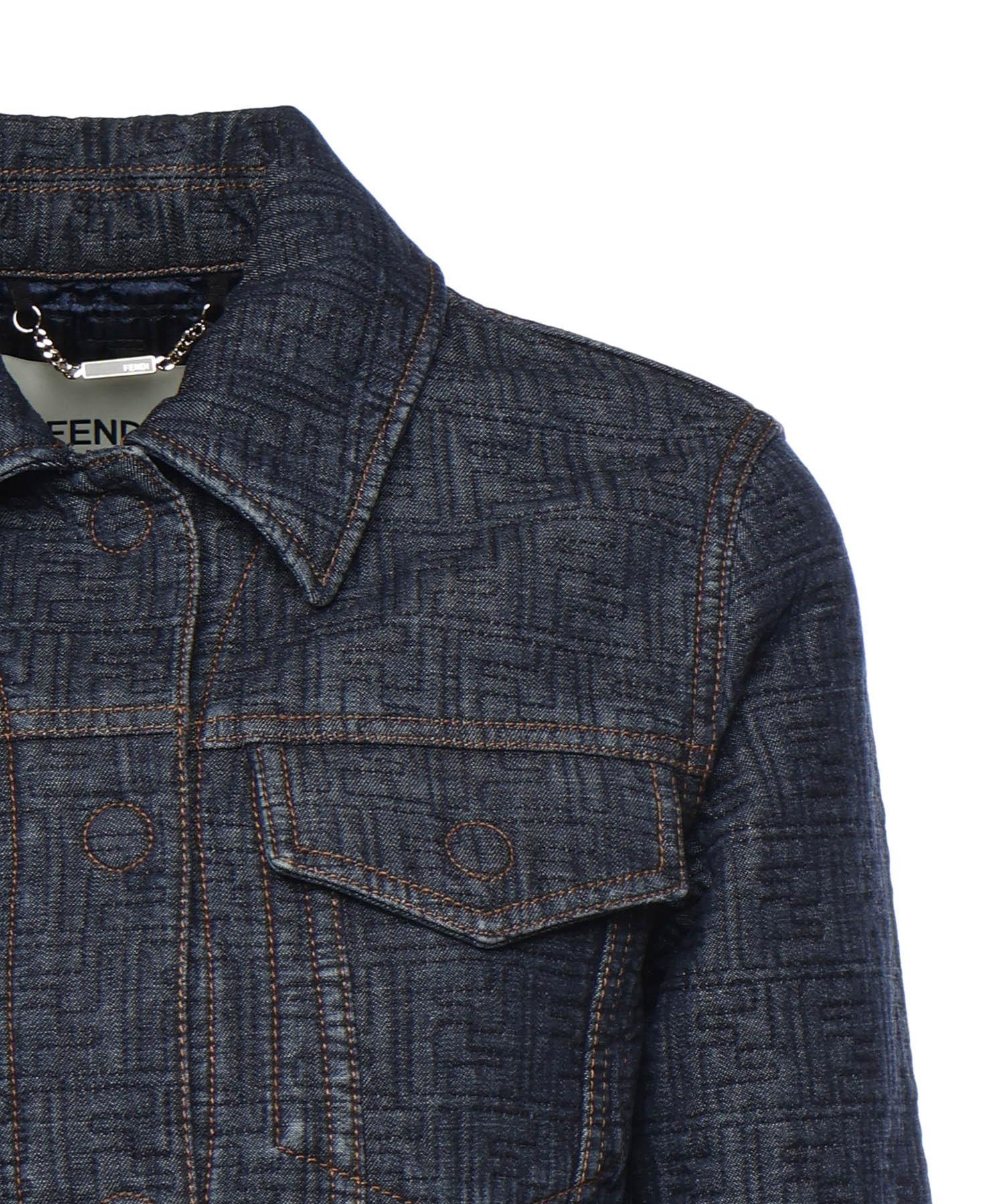 Giacca in denim FF jacquard FLF834 AW82F1UKI FENDI 