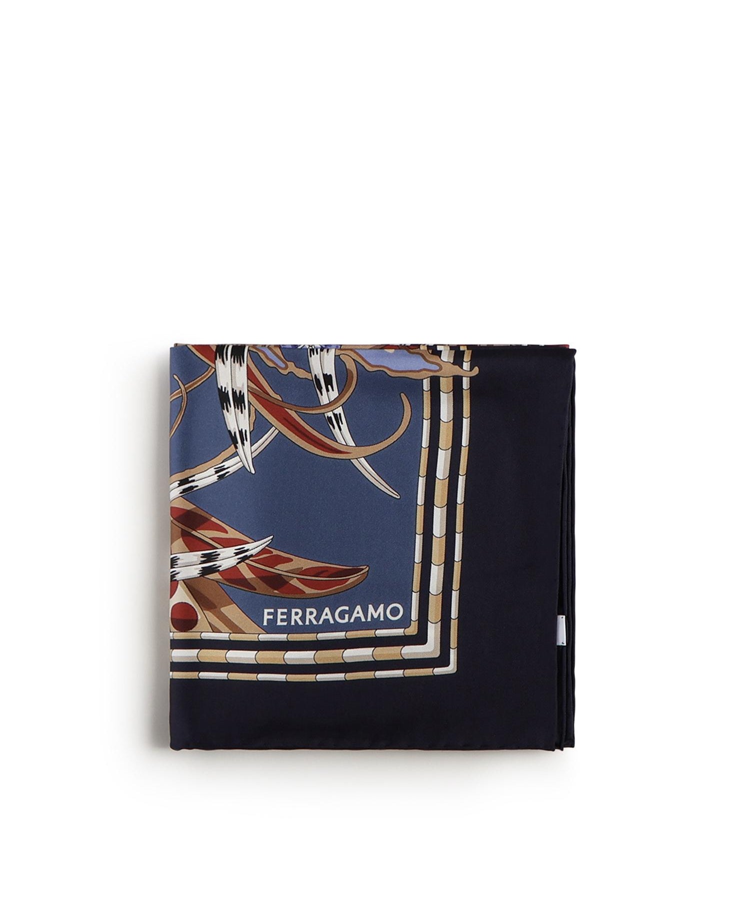 Foulard in seta con stampa<BR/> 310234 790768002 FERRAGAMO 