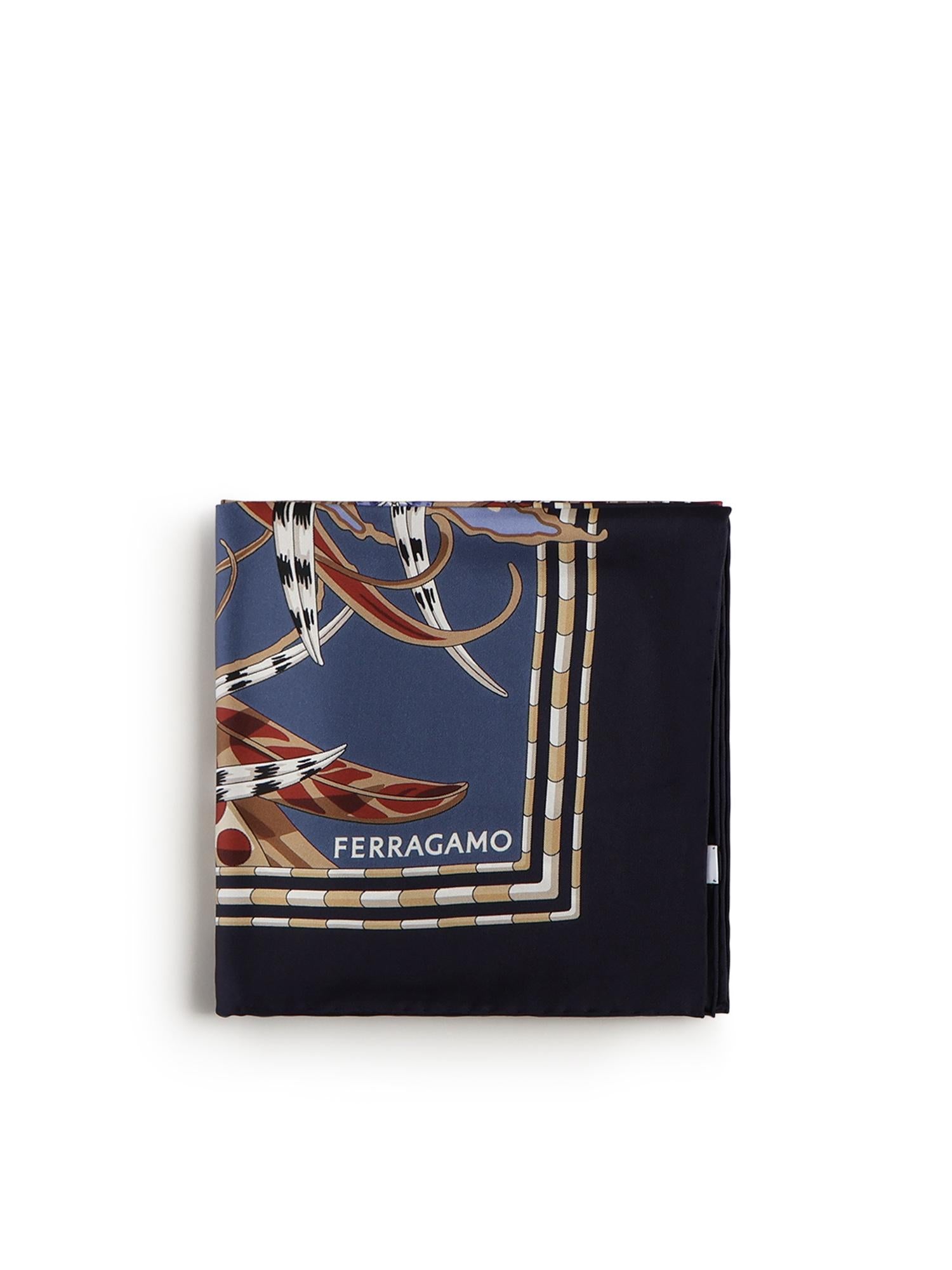 Foulard in seta con stampa<BR/> 310234 790768002 FERRAGAMO 