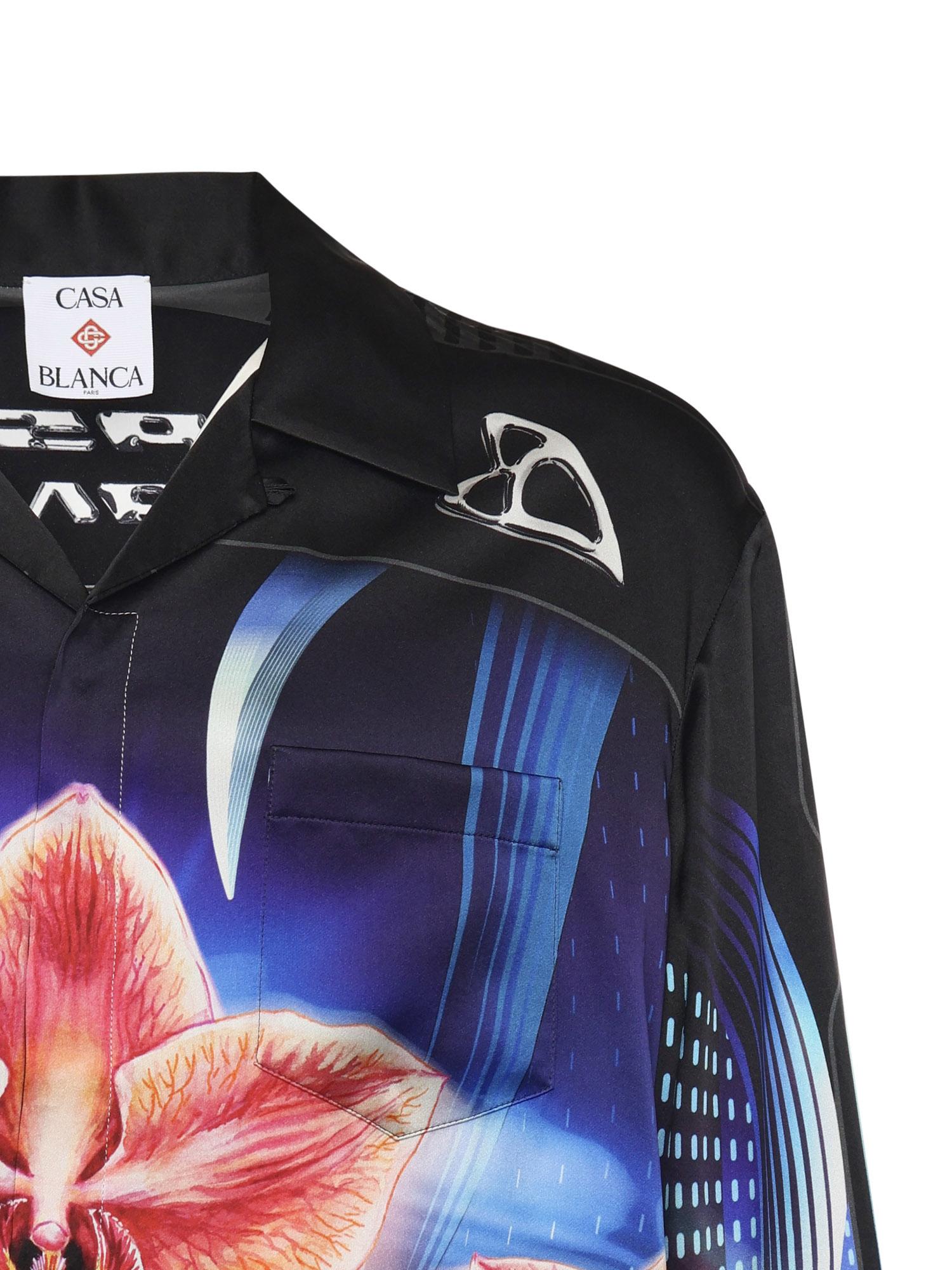 Camicia Orchid Racer in seta MSP26SH006 02 CASABLANCA 