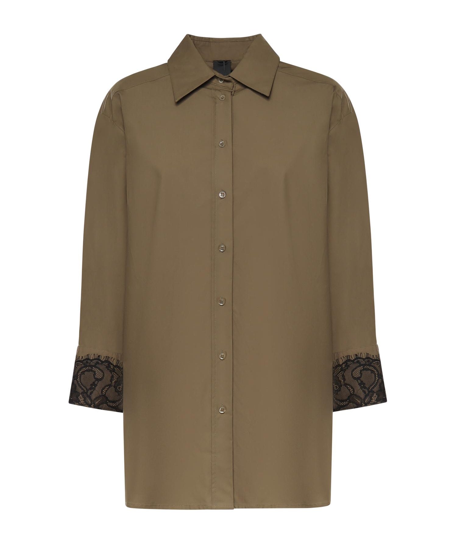 Camicia in popeline con dettagli in pizzo 107603 A3NEX22 PINKO 