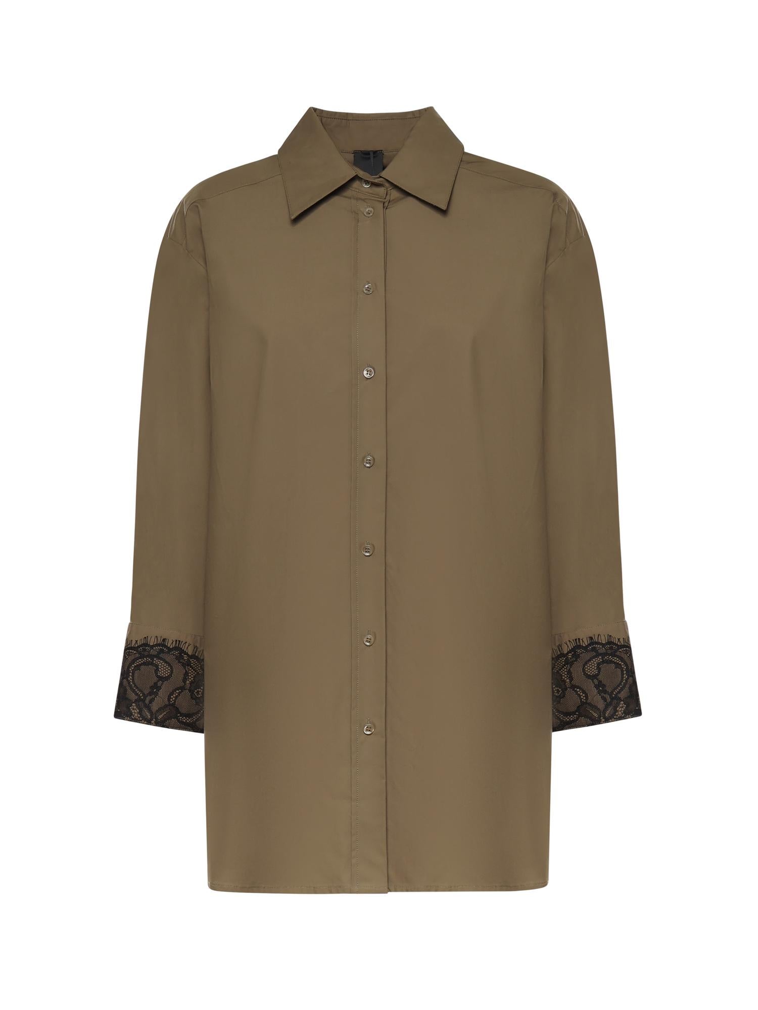 Camicia in popeline con dettagli in pizzo 107603 A3NEX22 PINKO 