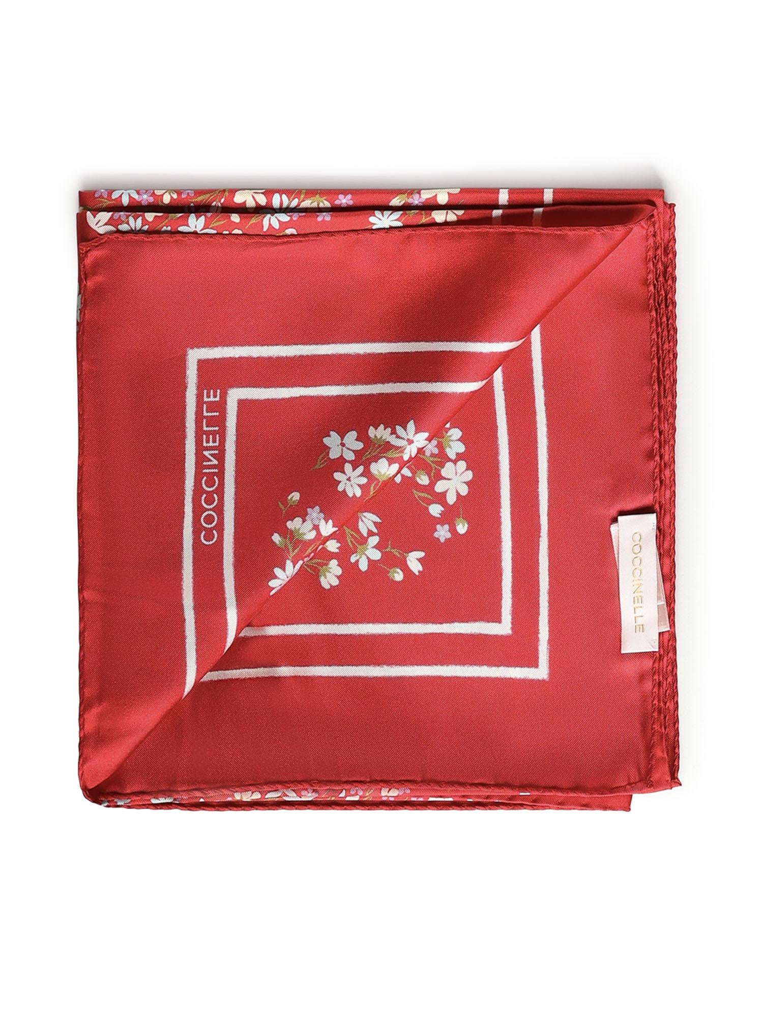 Foulard in seta con stampa E7UYE380101 M42 COCCINELLE 