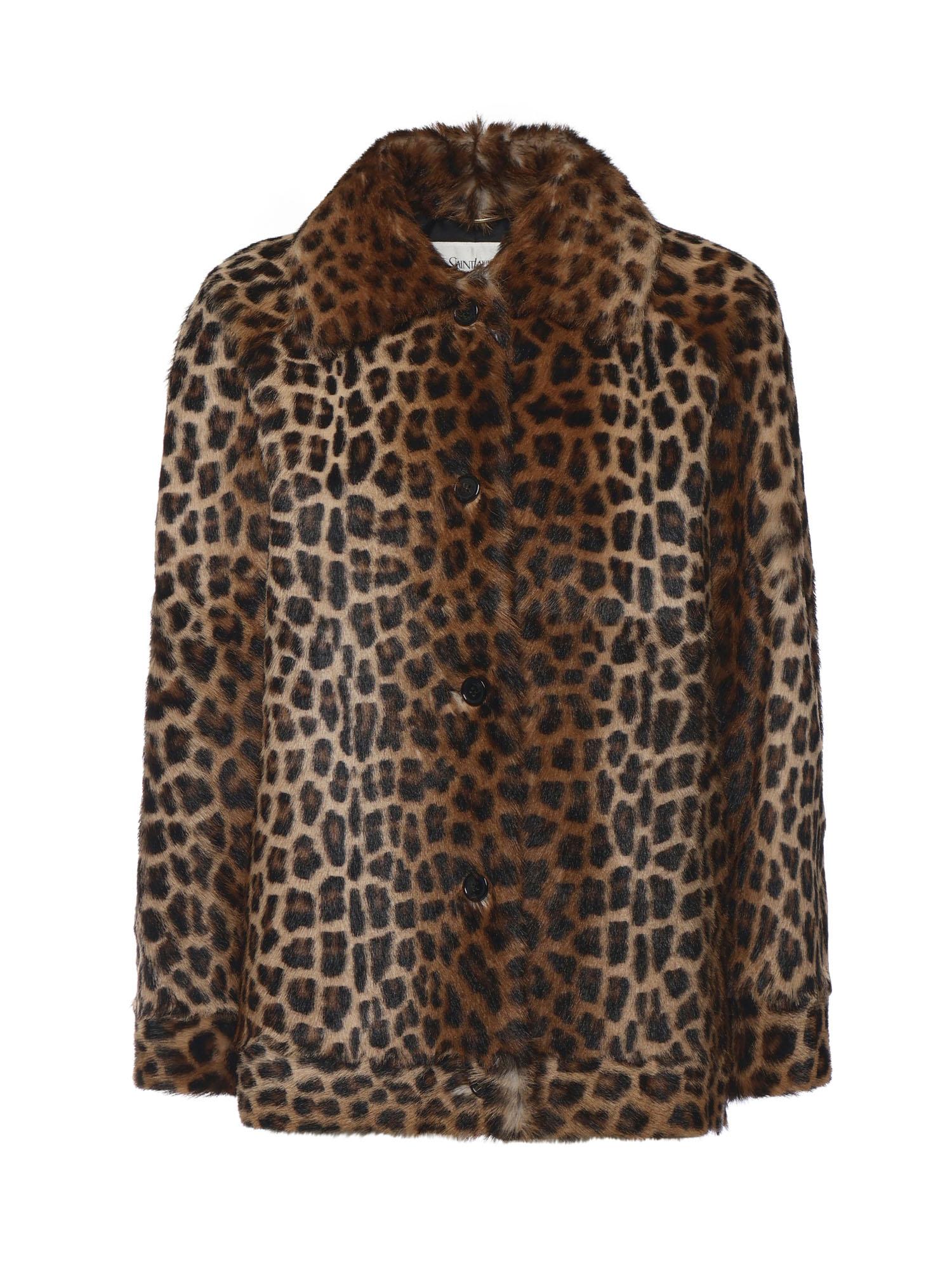 Giacca con stampa leopardata 842256 YF2CG9263 SAINT LAURENT 