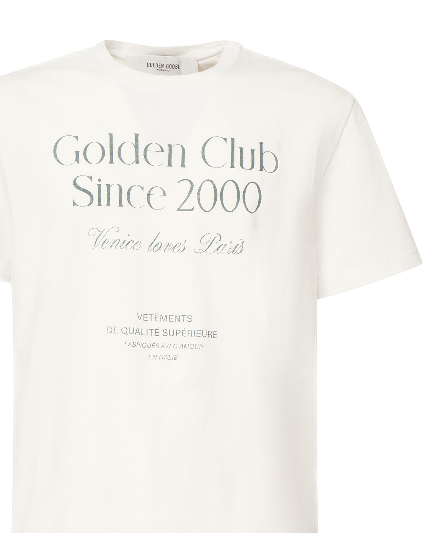T-shirt in cotone con stampa<BR/> GMP01220 P00225411616 GOLDEN GOOSE 