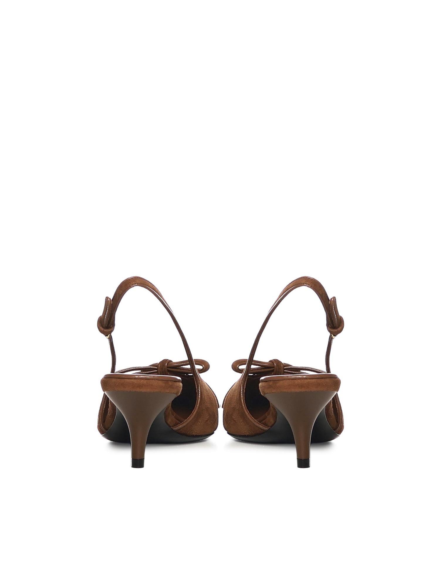 Décolleté slingback in suede con fiocco 5I474E 008F0316 MIU MIU 