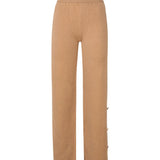 Pantaloni in maglia con bottoni decorativi in oro MMDMA4060 CAMMELLO MARIUCCIA Milano 
