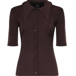 Polo in misto viscosa a coste 106316 A347L78 PINKO 