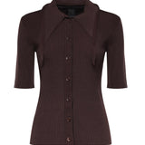 Polo in misto viscosa a coste 106316 A347L78 PINKO 
