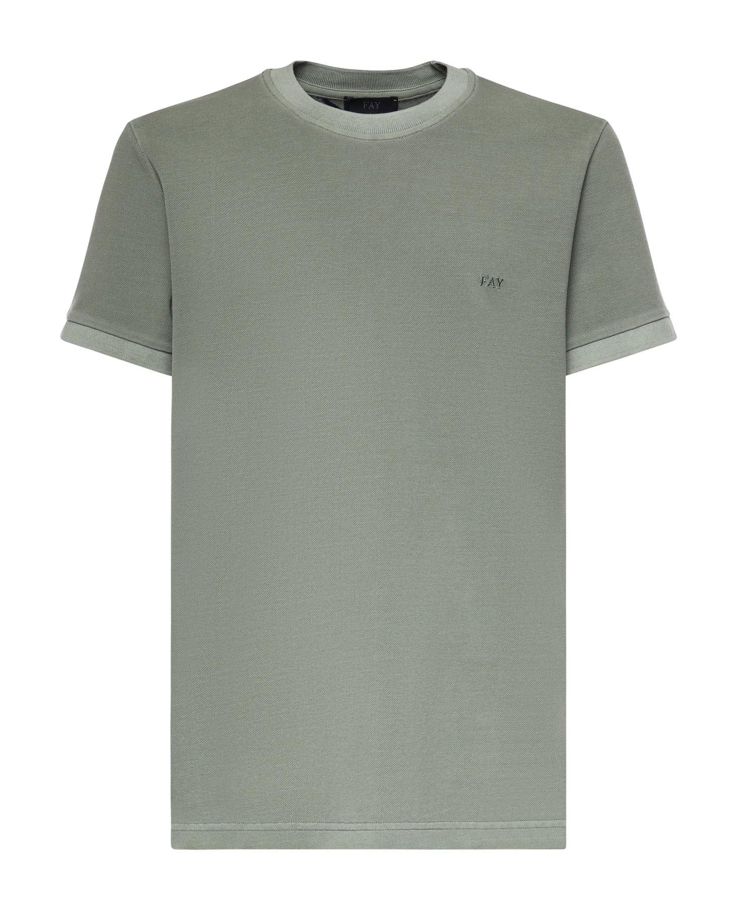 T-shirt in piquet di cotone NPMB352136TZEF V400 FAY 