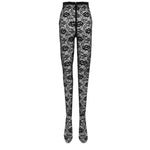 Leggings in pizzo stretch 759376 Y4H061000 SAINT LAURENT 