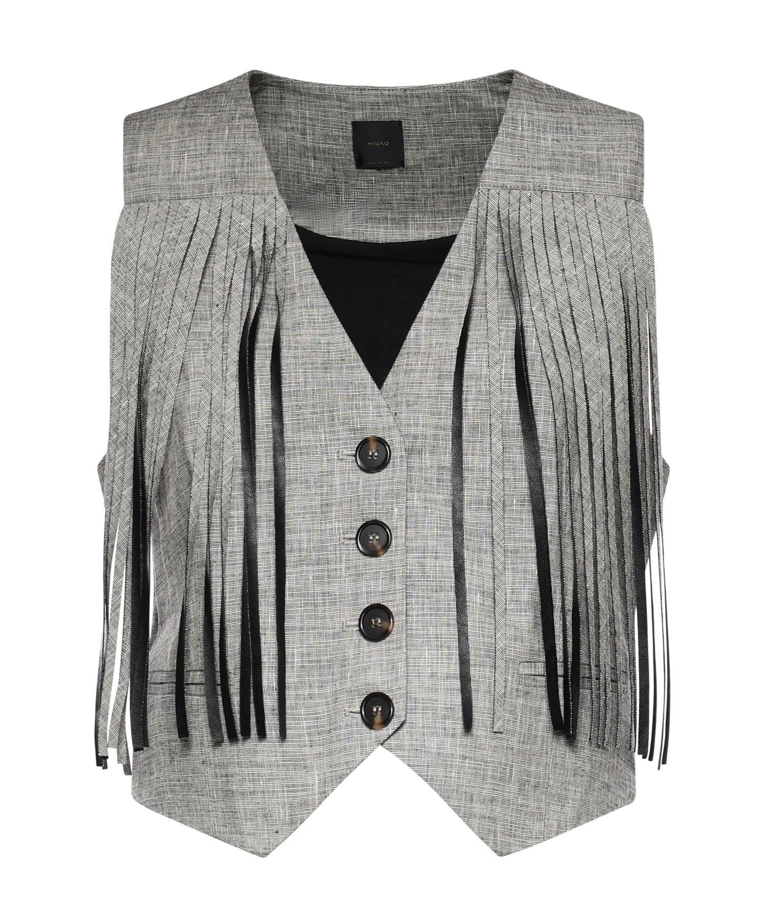 Gilet con frange 106965 A3ASZZ2 PINKO 