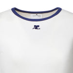 T-shirt Signature Contrast in cotone con logo 125JTS017JS0203 B257 COURREGES 