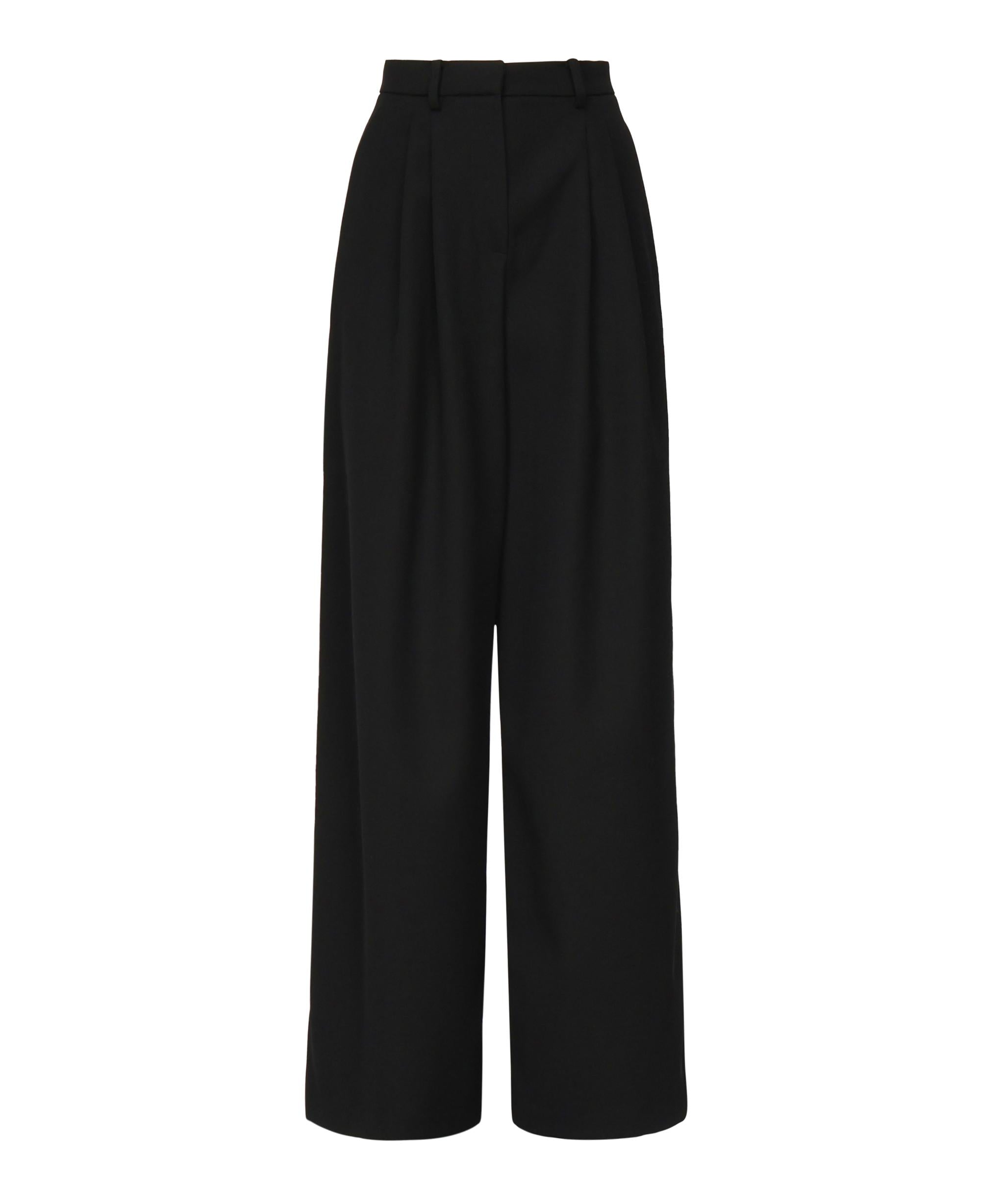 Pantaloni larghi in lana 1434250000 BLACK MAGDA BUTRYM 