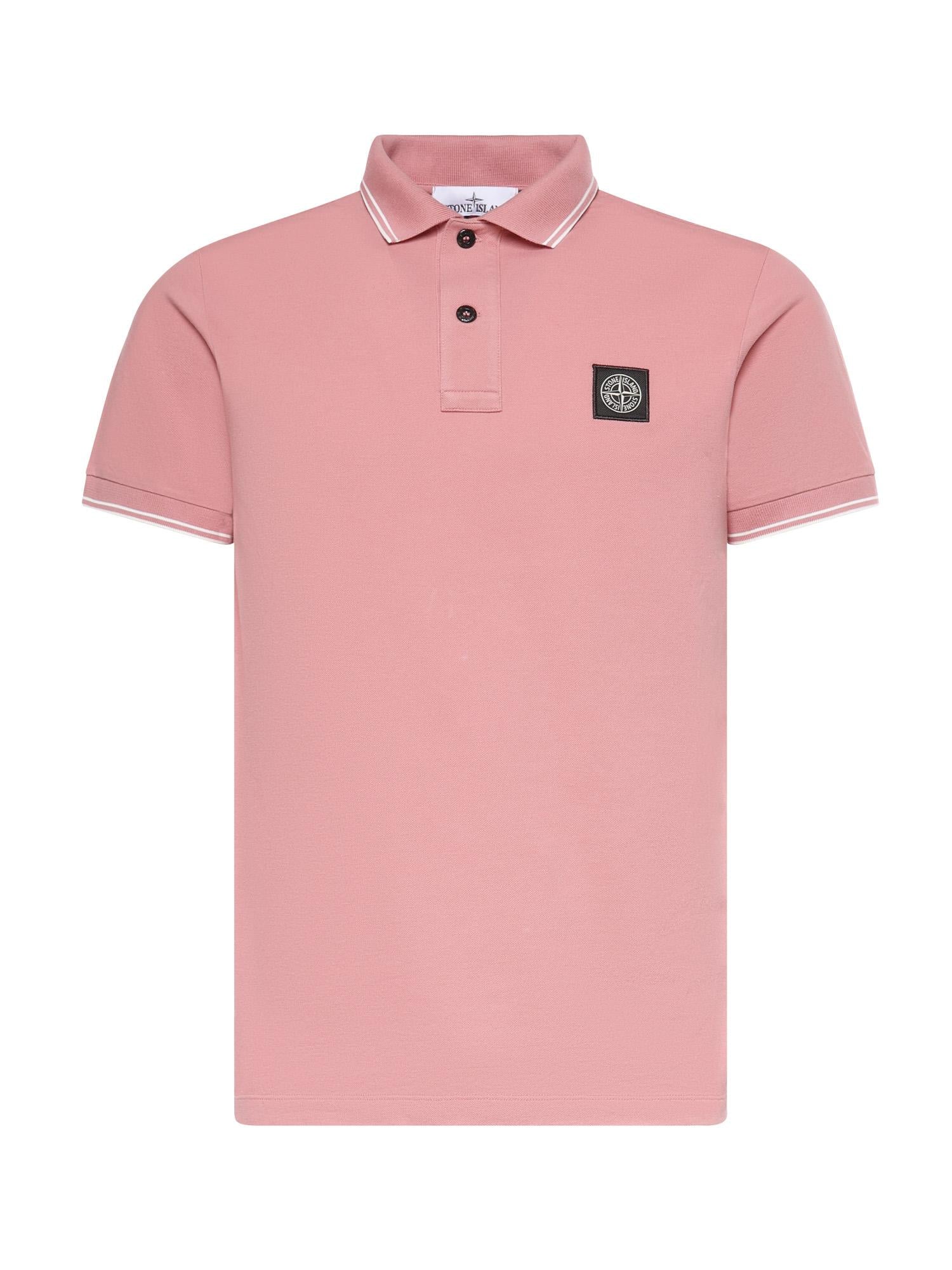 Polo in piqué di cotone con patch Compass L1S152200010 S0018V008G STONE ISLAND 