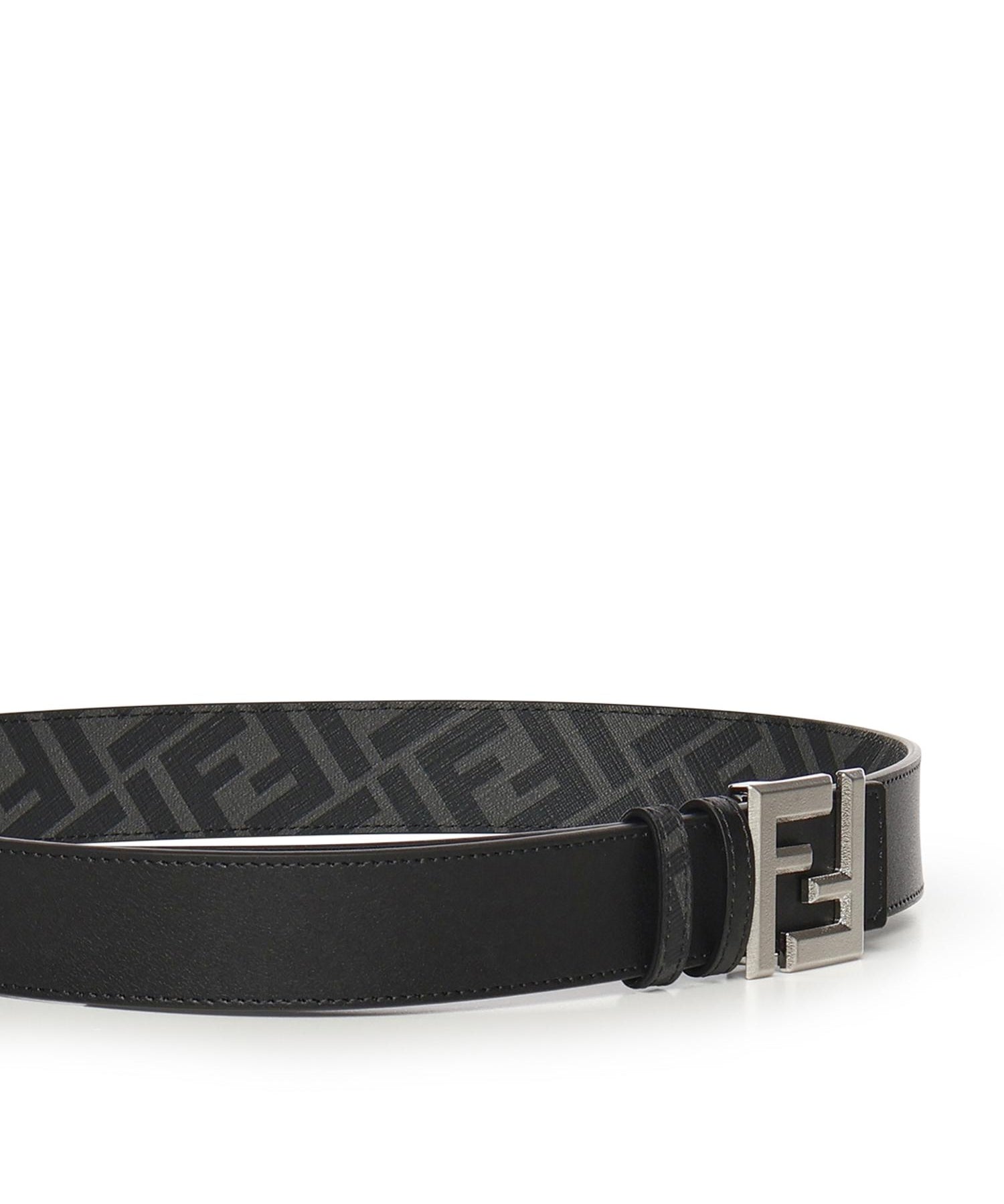 Cintura Squared FF in pelle e tela FF jacquard 7C0553 AVV7F0GXN FENDI 