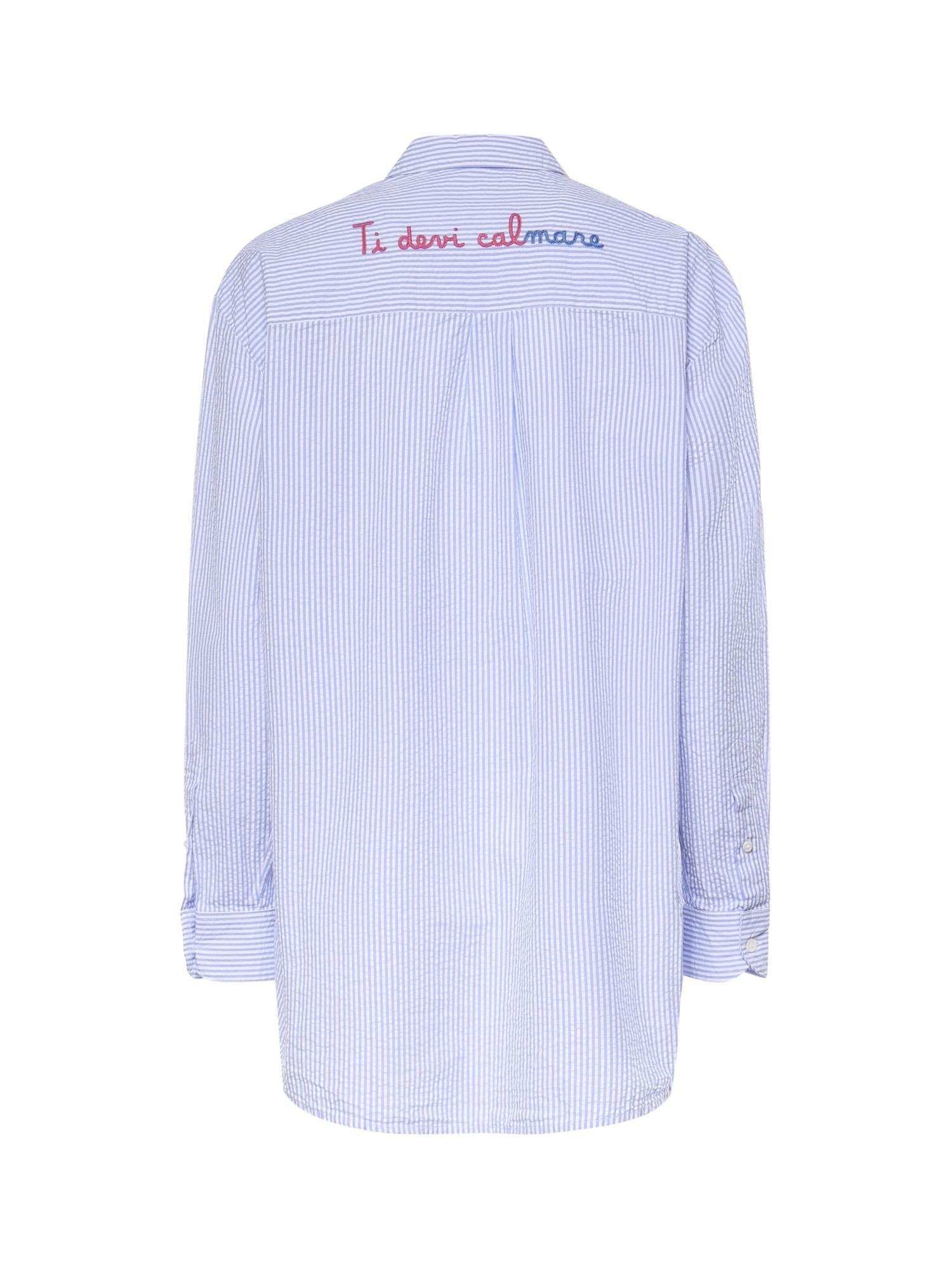 Camicia in cotone a righe con ricamo BRIG001 01374L MC2 SAINT BARTH 