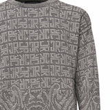 Maglione grigio con logo integrato RMP25003MA  JOHN RICHMOND 