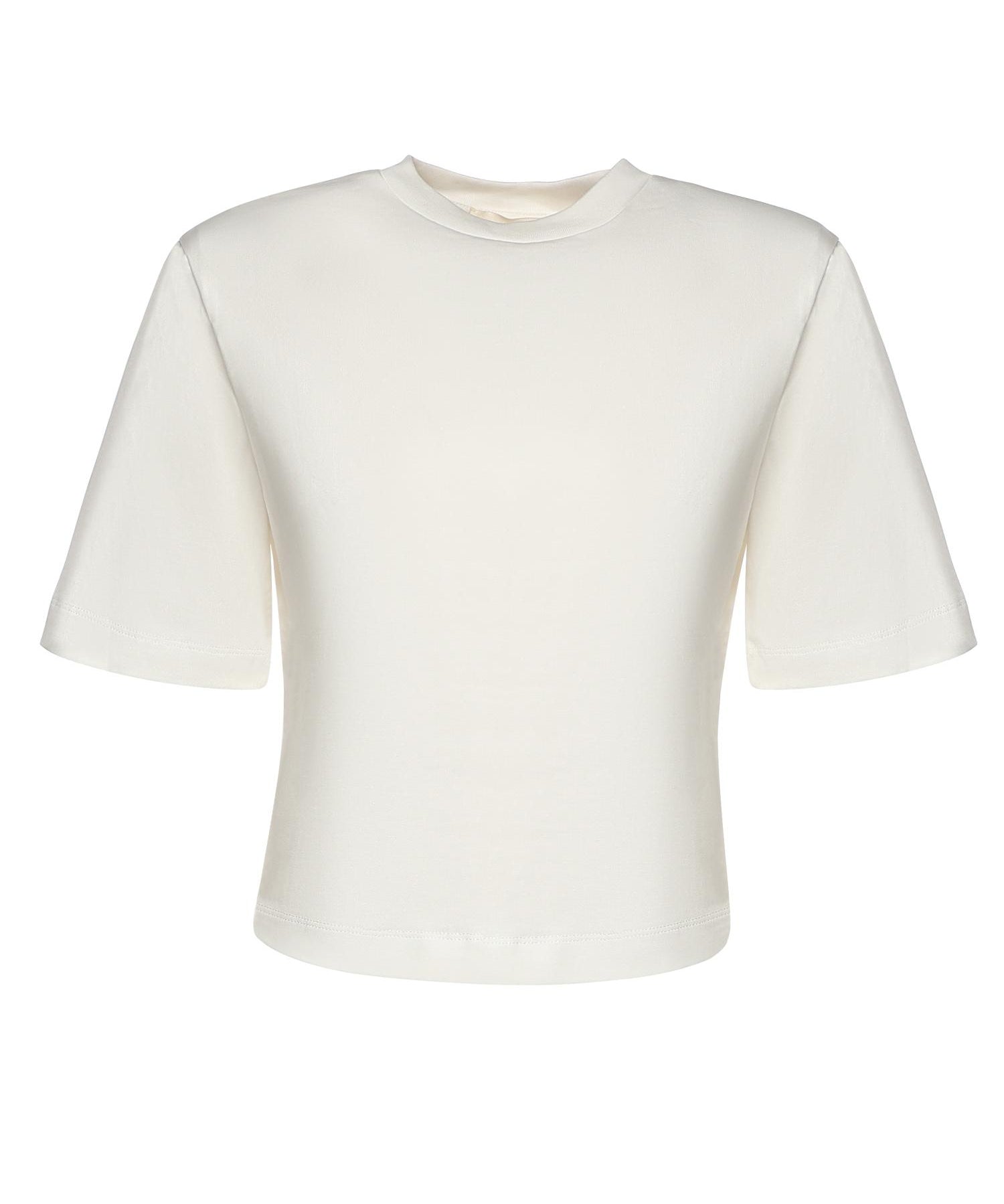 T-shirt cropped in jersey di cotone 26SSNTP-0001 BIANCO NINEMINUTES 