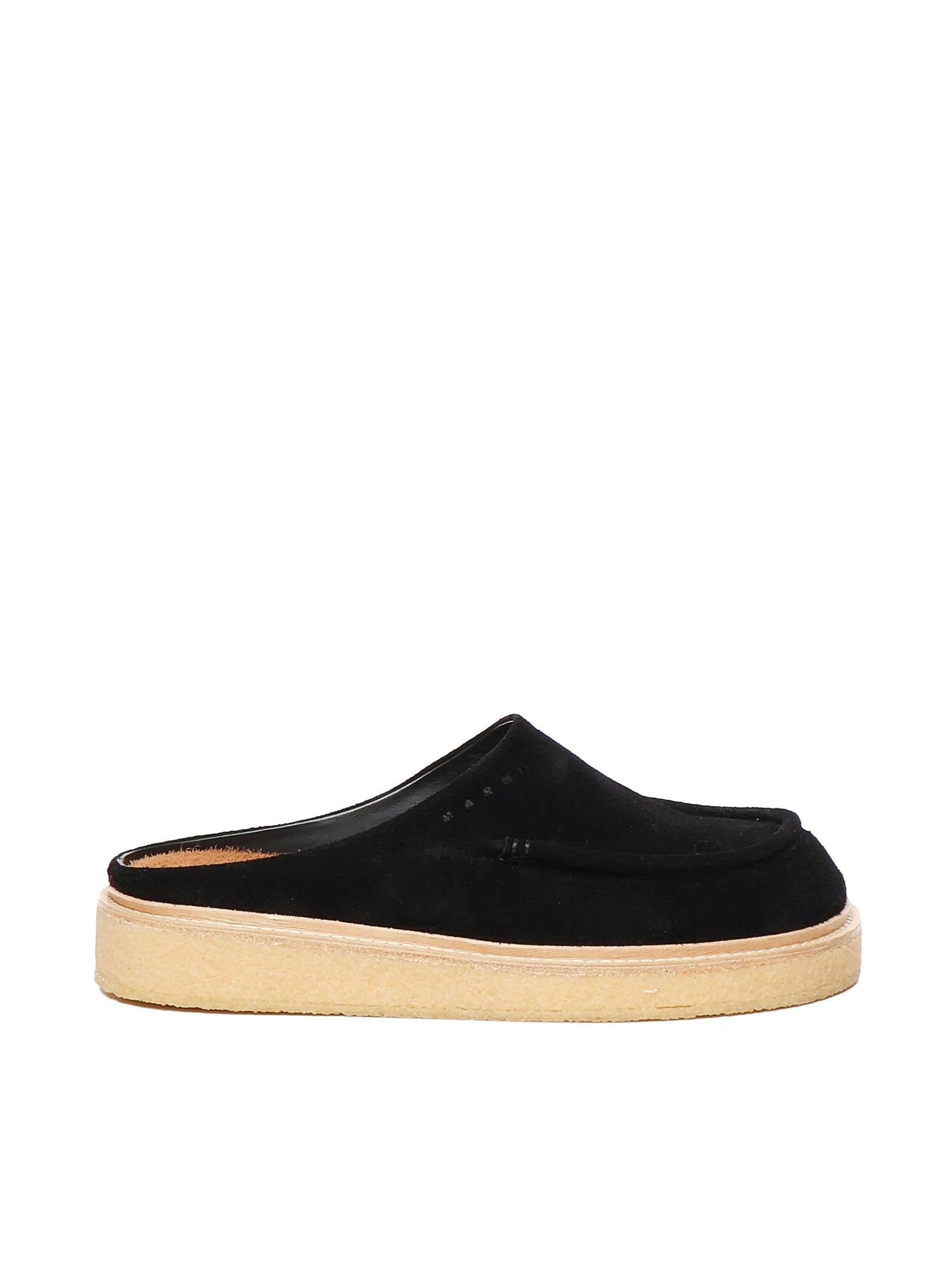 Sabot in suede nera con suola in para SBMR004004 P524600N99 MARNI 