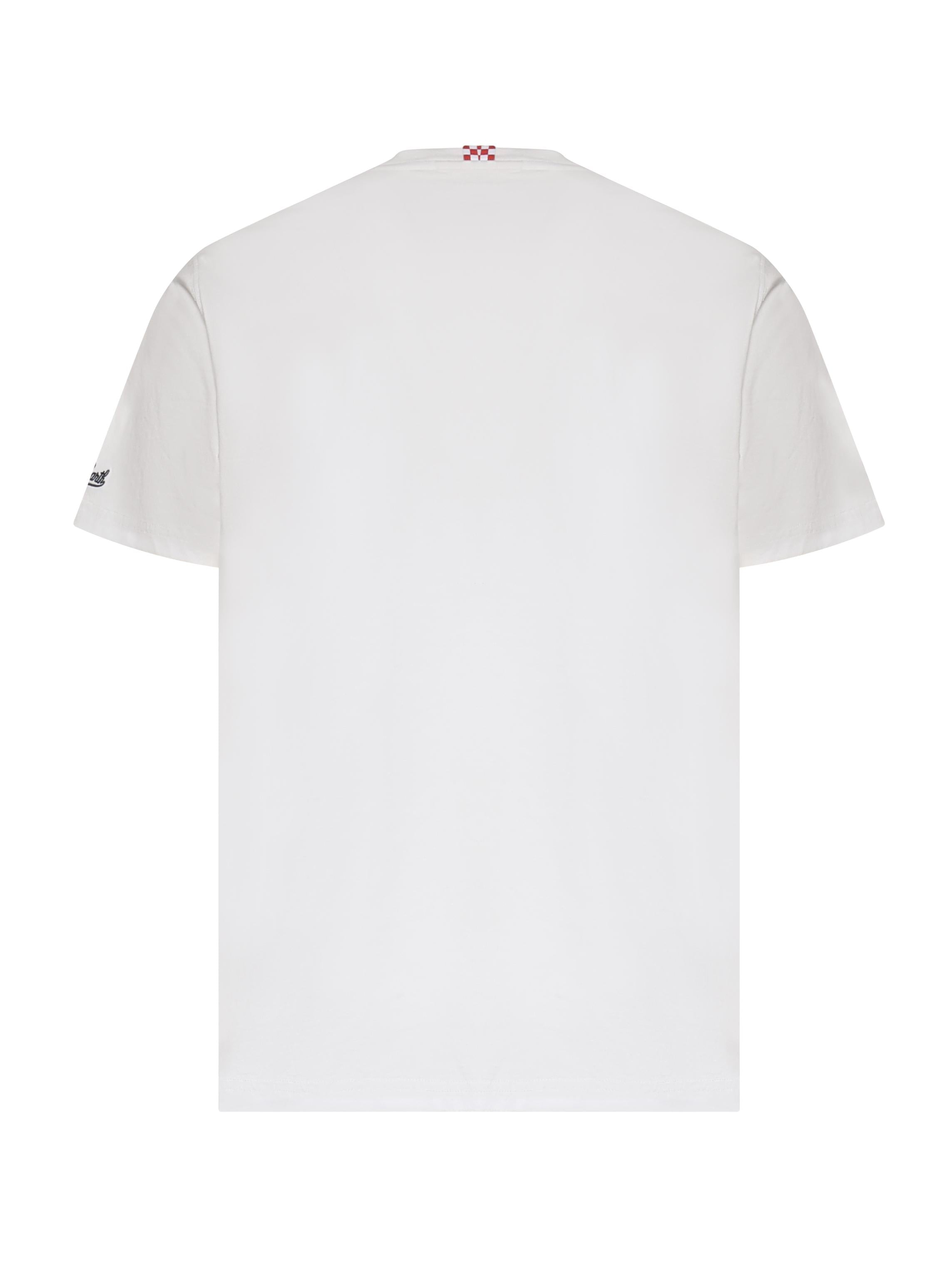 T-shirt in cotone con ricamo POT0001 04379L MC2 SAINT BARTH 