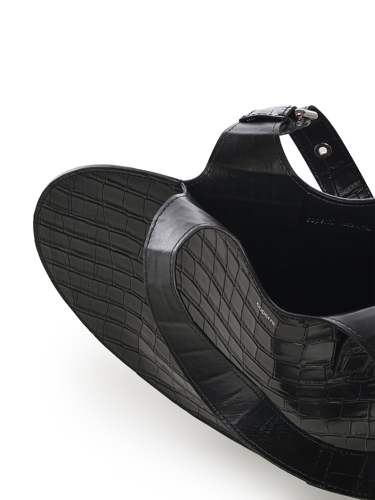 Borsa Croco Heart in pelle COPBA112F6075 BLK COPERNI 