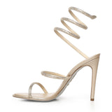 Sandali Cleo in raso con strass C12538 105R001V104 RENÉ CAOVILLA 