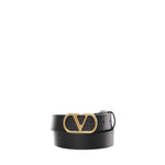 Cintura VLogo Signature in pelle<BR/> 8W2T0SM3 IYR0NO VALENTINO GARAVANI 