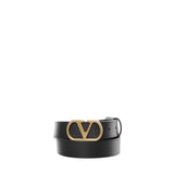 Cintura VLogo Signature in pelle<BR/> 8W2T0SM3 IYR0NO VALENTINO GARAVANI 