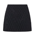 Minigonna con strass 105496 A2POZ99 PINKO 