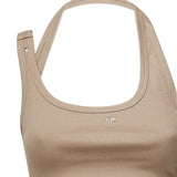Canotta con fibbia asimmetrica 325JDE143JS0194 1098 COURREGES 