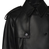 Trench Leadenham cropped in pelle 8129840 A1189 BURBERRY 