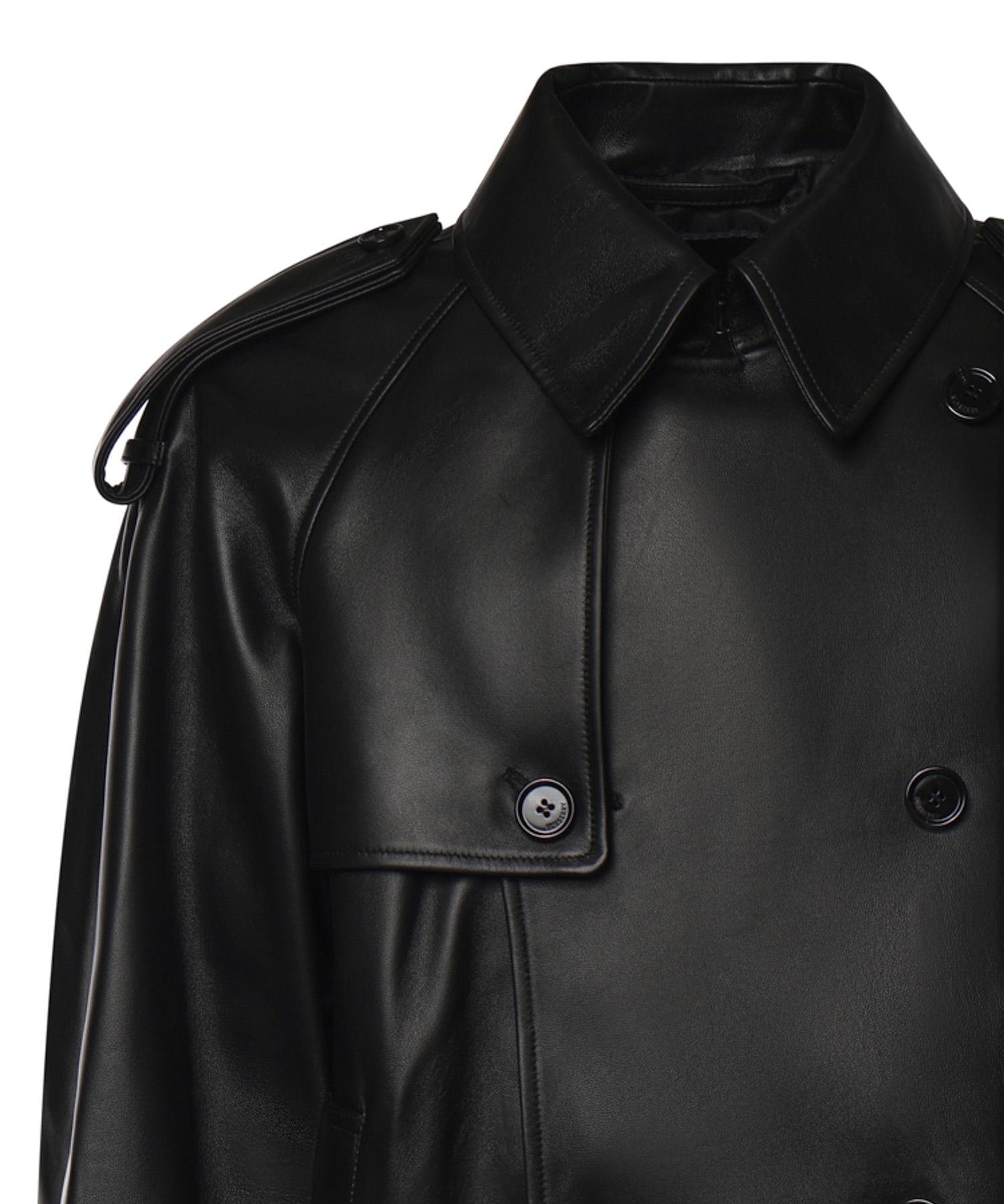 Trench Leadenham cropped in pelle 8129840 A1189 BURBERRY 