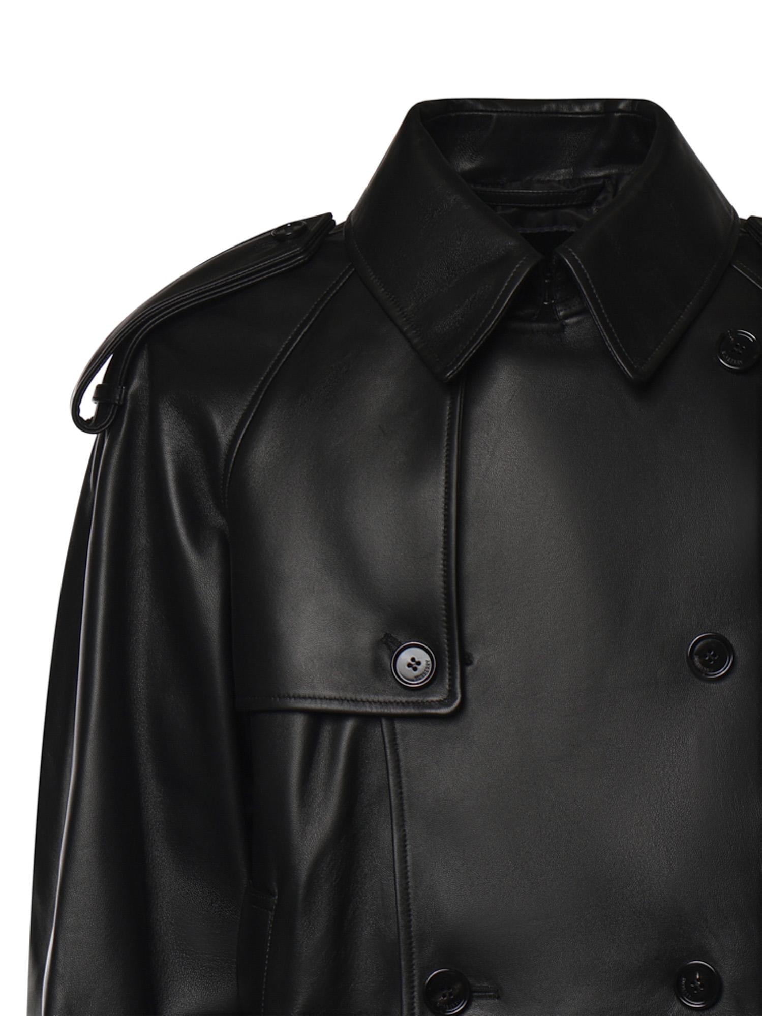 Trench Leadenham cropped in pelle 8129840 A1189 BURBERRY 
