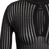 Maglia serafino in maglia lurex DT464 M01044D999 DONDUP 