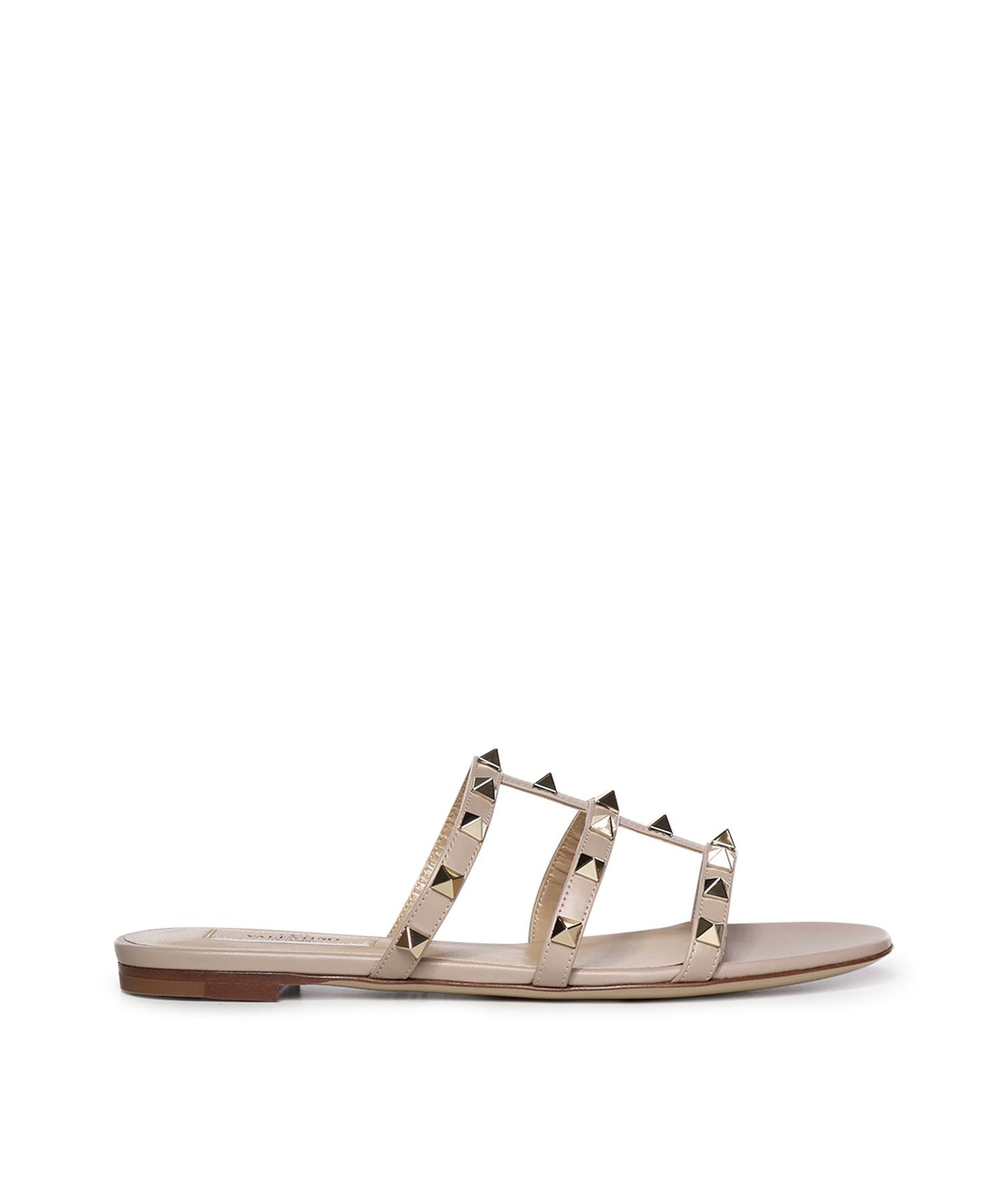 Sandalo slide Rockstud in pelle 7W2S0C49 VODP45 VALENTINO GARAVANI 