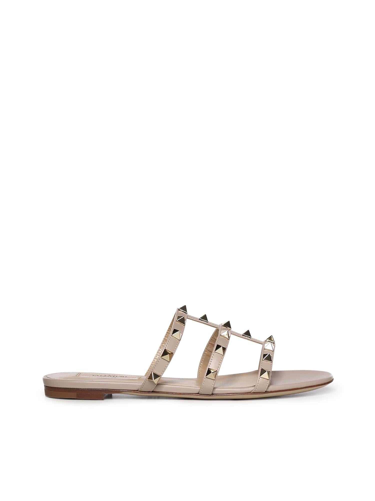 Sandalo slide Rockstud in pelle 7W2S0C49 VODP45 VALENTINO GARAVANI 