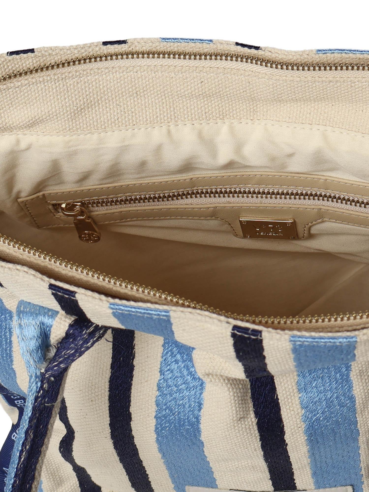 Borsa shopping con logo 73BS9MV02R ILENEAZZURRO/MULTICOLOR V° 73 