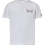 T-shirt con ricamo in cotone PRL0002 00320L MC2 SAINT BARTH 