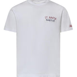 T-shirt con ricamo in cotone PRL0002 00320L MC2 SAINT BARTH 