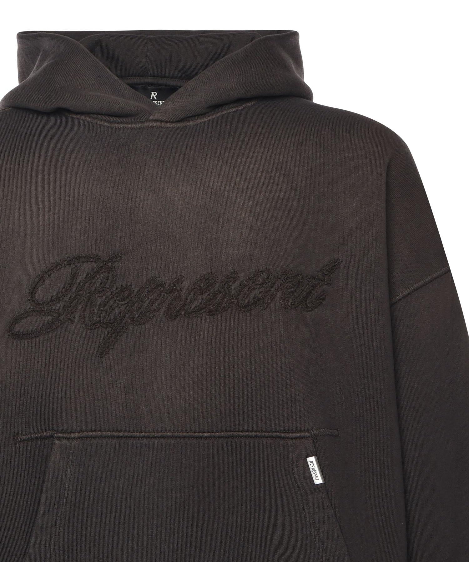 Felpa con cappuccio nera vintage<BR/> MLM100160 17 REPRESENT 
