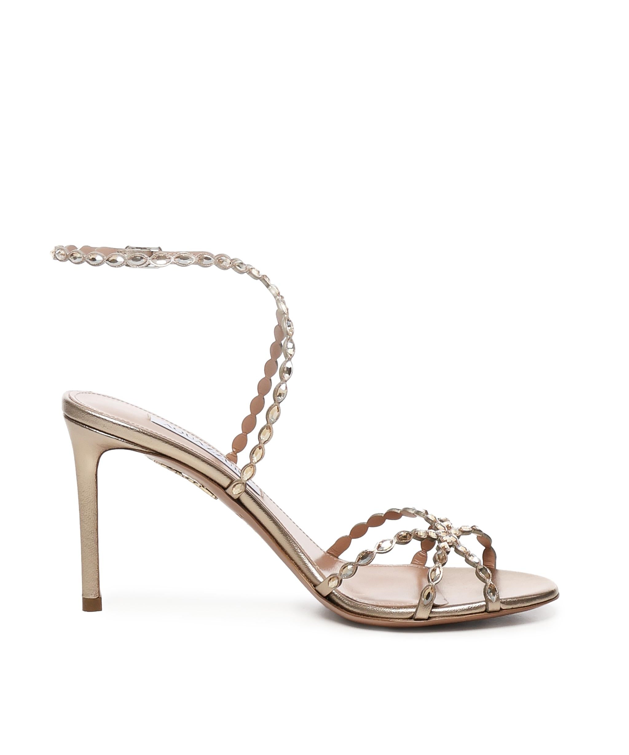 Sandali Love Struck con cristalli<BR/> LSKMIDS0 NPLLCO AQUAZZURA 