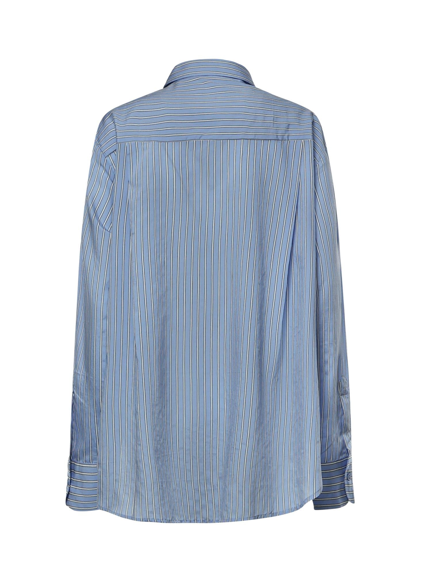 Camicia Peri a righe in misto viscosa CHFS22078923  THE FRANKIE SHOP 