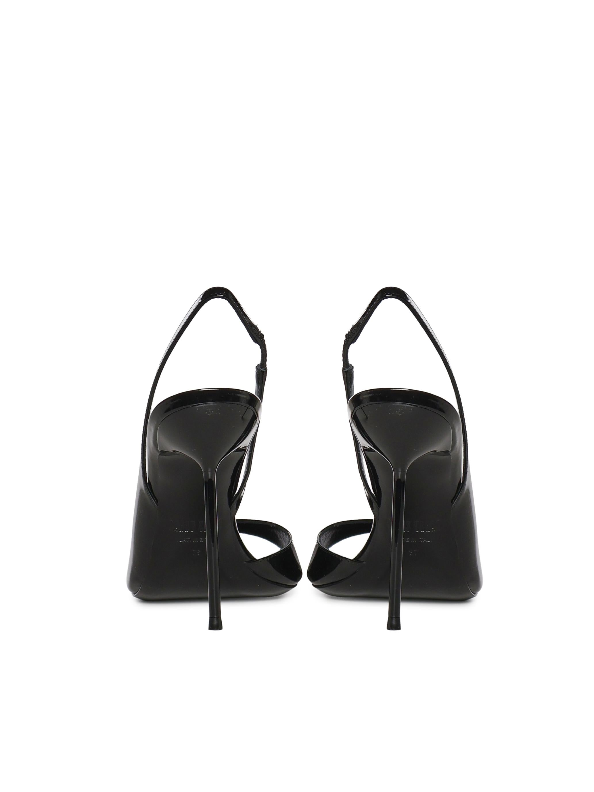 Slingback Lidia in vernice PX1950 XVN01PATENT BLACK PARIS TEXAS 
