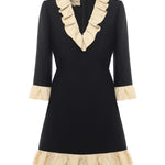 Abito corto in crepe couture con ruches 7B3VADY0 1CFTB1 VALENTINO GARAVANI 