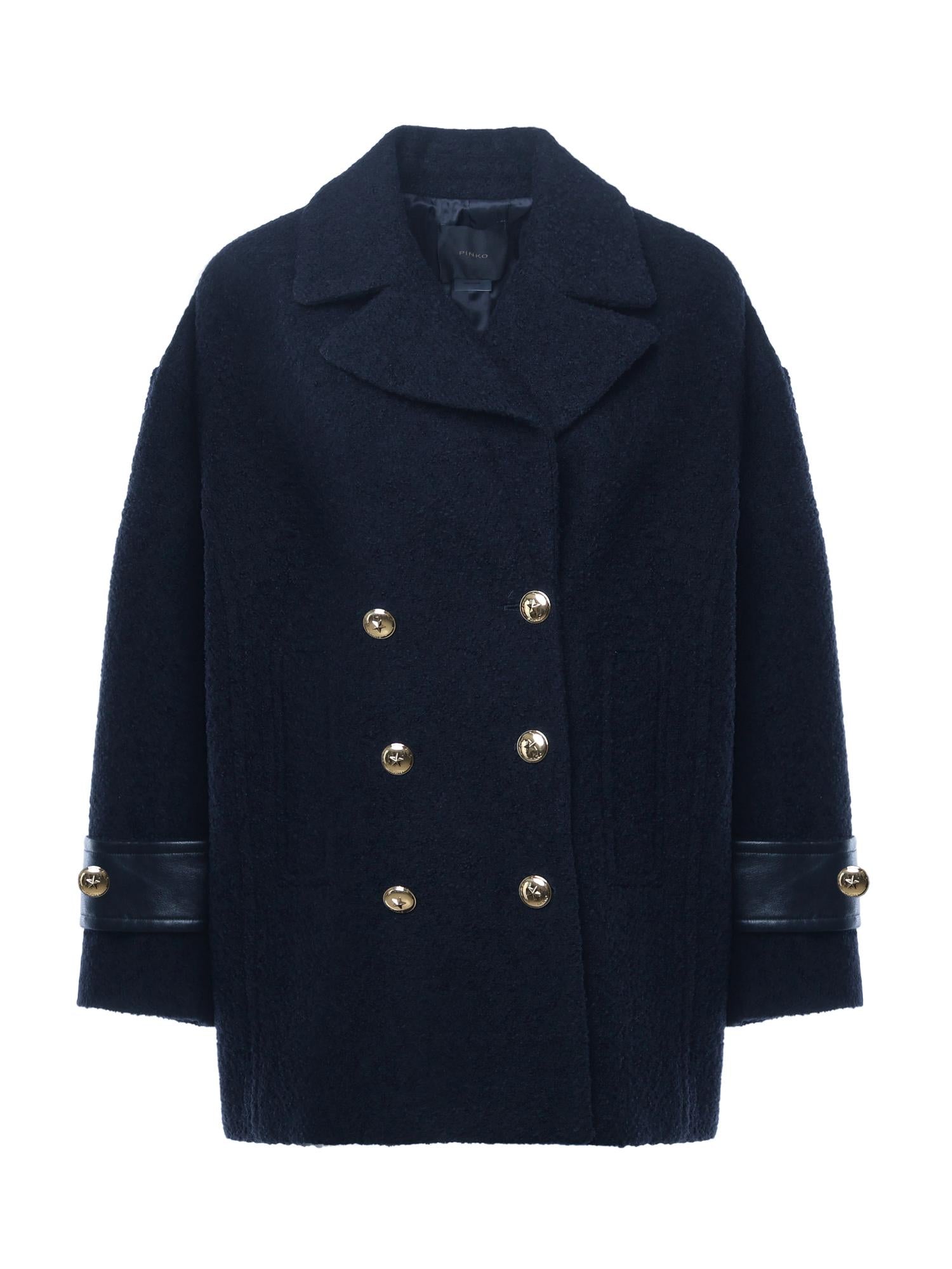 Cappotto caban doppiopetto in bouclé 105559 A2SHG02 PINKO 