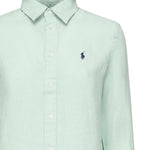 Camicia in lino con logo<BR/> 211970730013  POLO RALPH LAUREN 