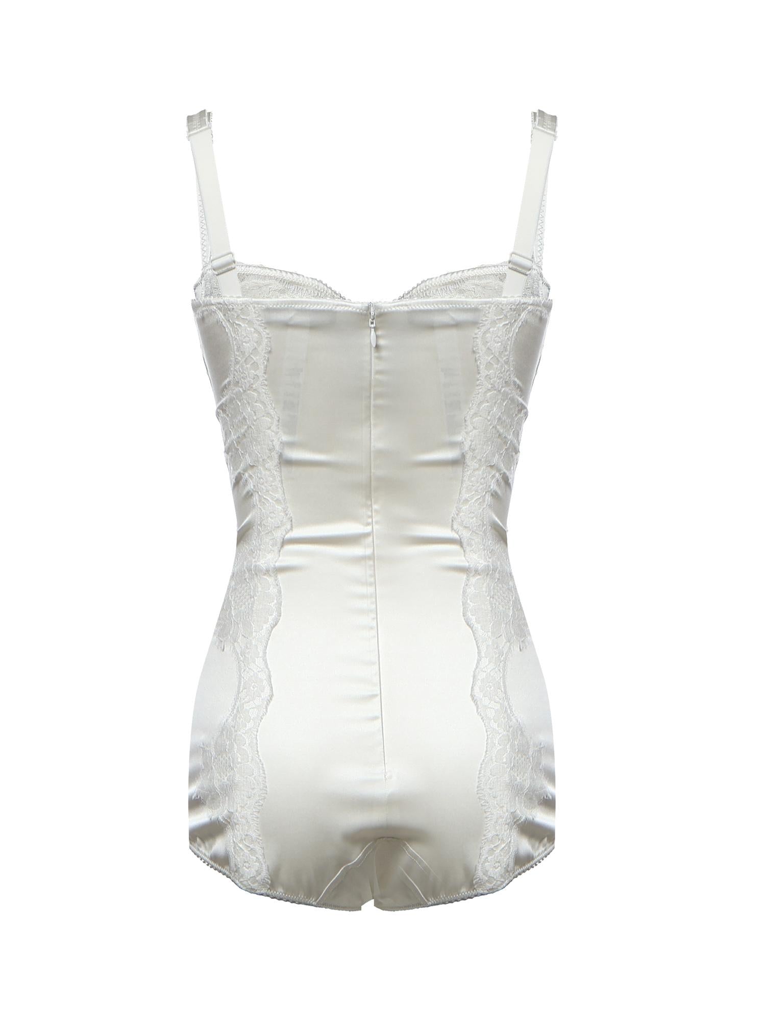 Body intimo a balconcino in seta con pizzo O9A05T ONO13W0001 DOLCE & GABBANA 