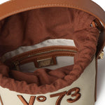 Secchiello con logo 73BS9MU03 RESPONSIBLE 73OFF WHITE/CUOIO V° 73 